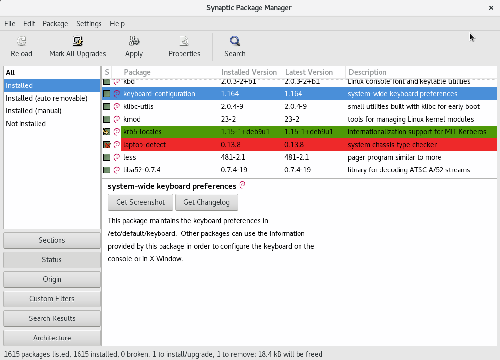 synaptic package manager