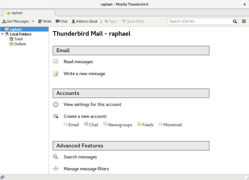 The Thunderbird email software